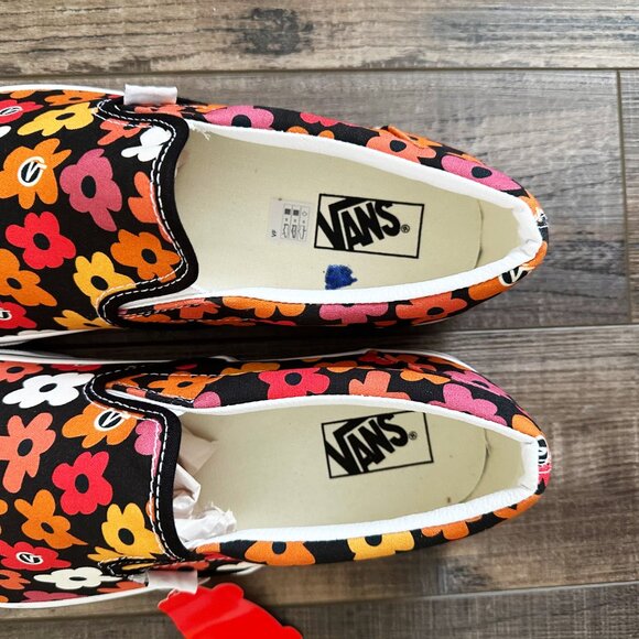 NEW Vans Mens 13 Shoes Classic Slip On Floral Low Flower Sneaker Low Skateboard - Picture 7 of 11